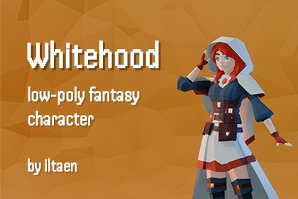 Whitehood: low-poly fantasy character by iltaen