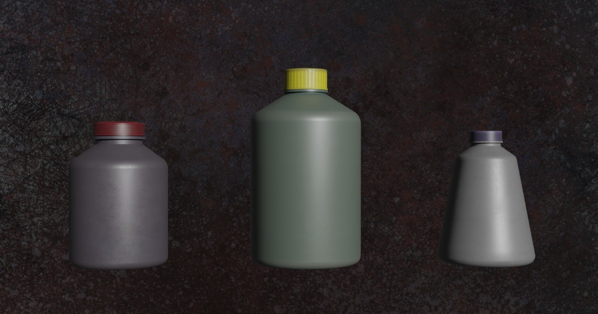 Bottles Series Equip Drink Container G3 - N1-3 | 3D Industrial | Unity ...