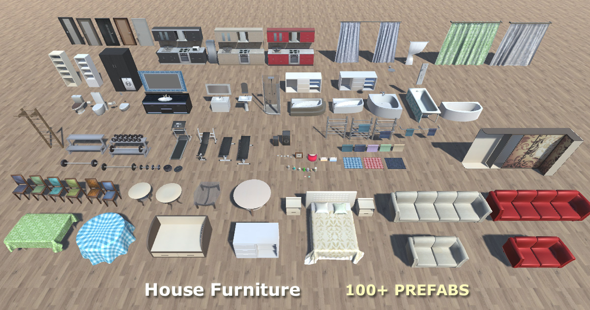 Furniture Using Unity House Furniture | 3D Furniture | Unity Asset Store