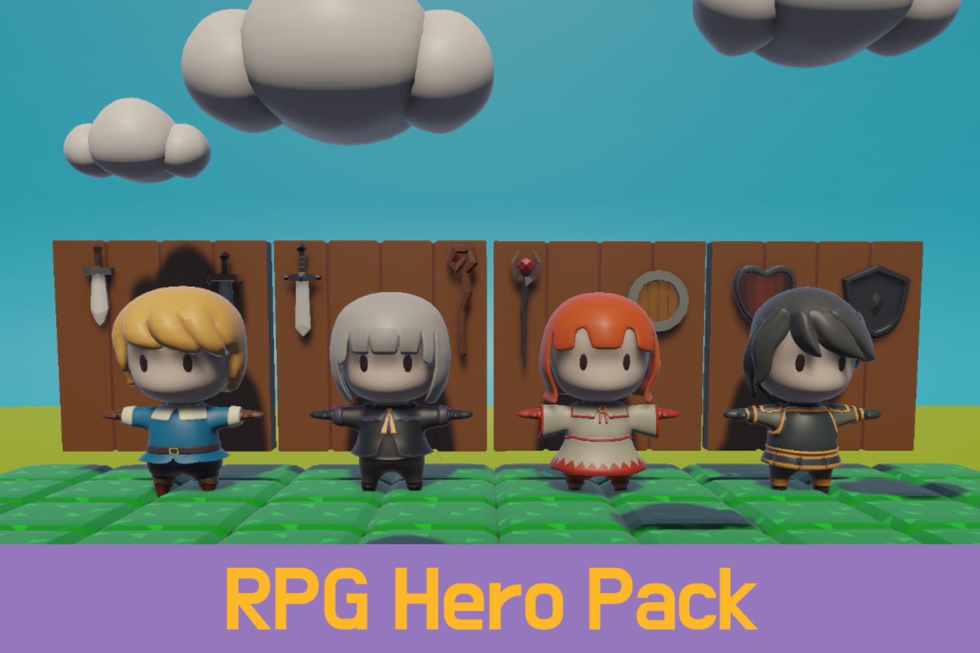 Hero Assets. Examples RPG Hero Pack | 3D Characters | Unity Asset Store