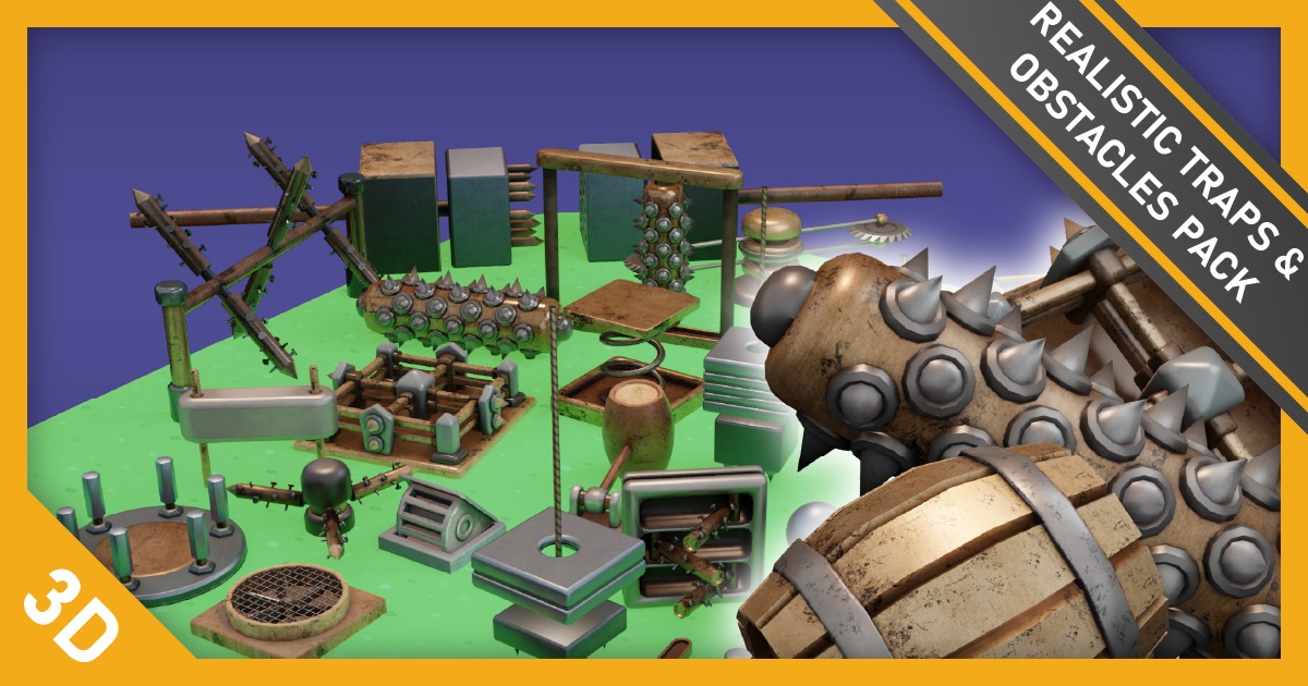 Realistic Traps and Obstacles | 3D Environments | Unity Asset Store