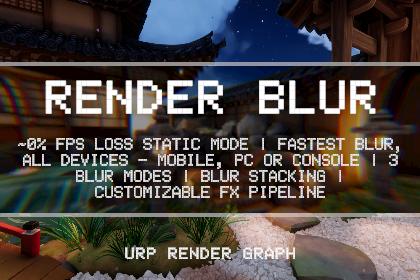 Render Blur - Fast multi option URP Render Graph UI Blur