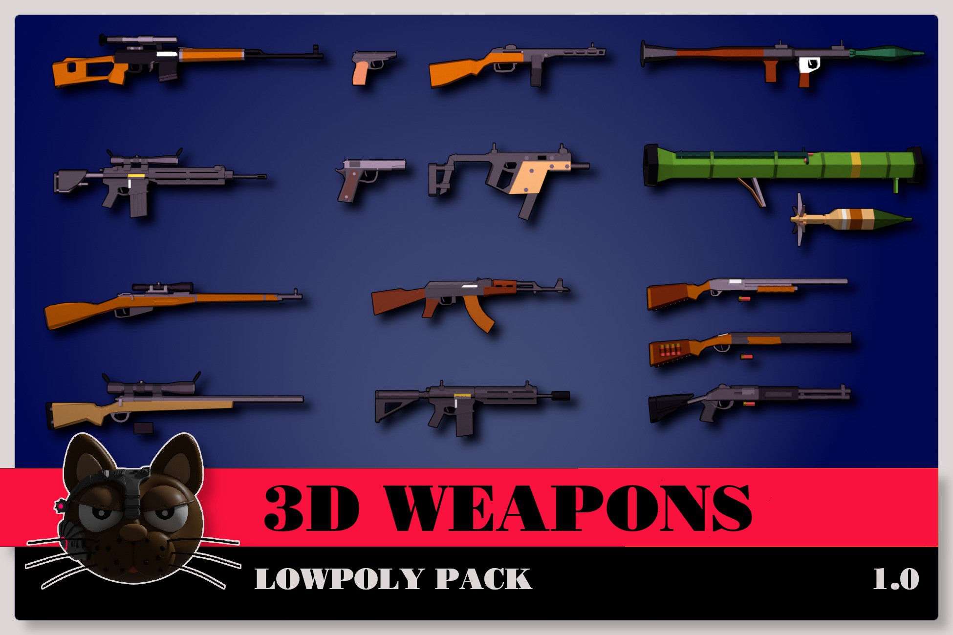 Gun Model 3d Unity 3D Modern Weapons Guns Lowpoly Pack | 3D Weapons | Unity Asset Store