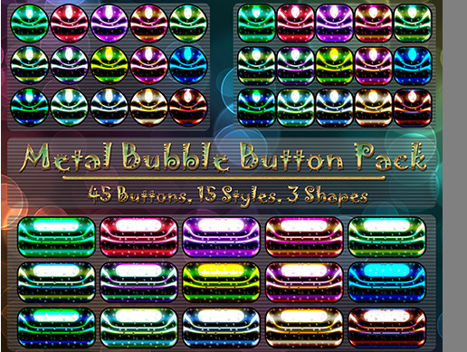 Metal Bubble Button Pack | 2D Icons | Unity Asset Store