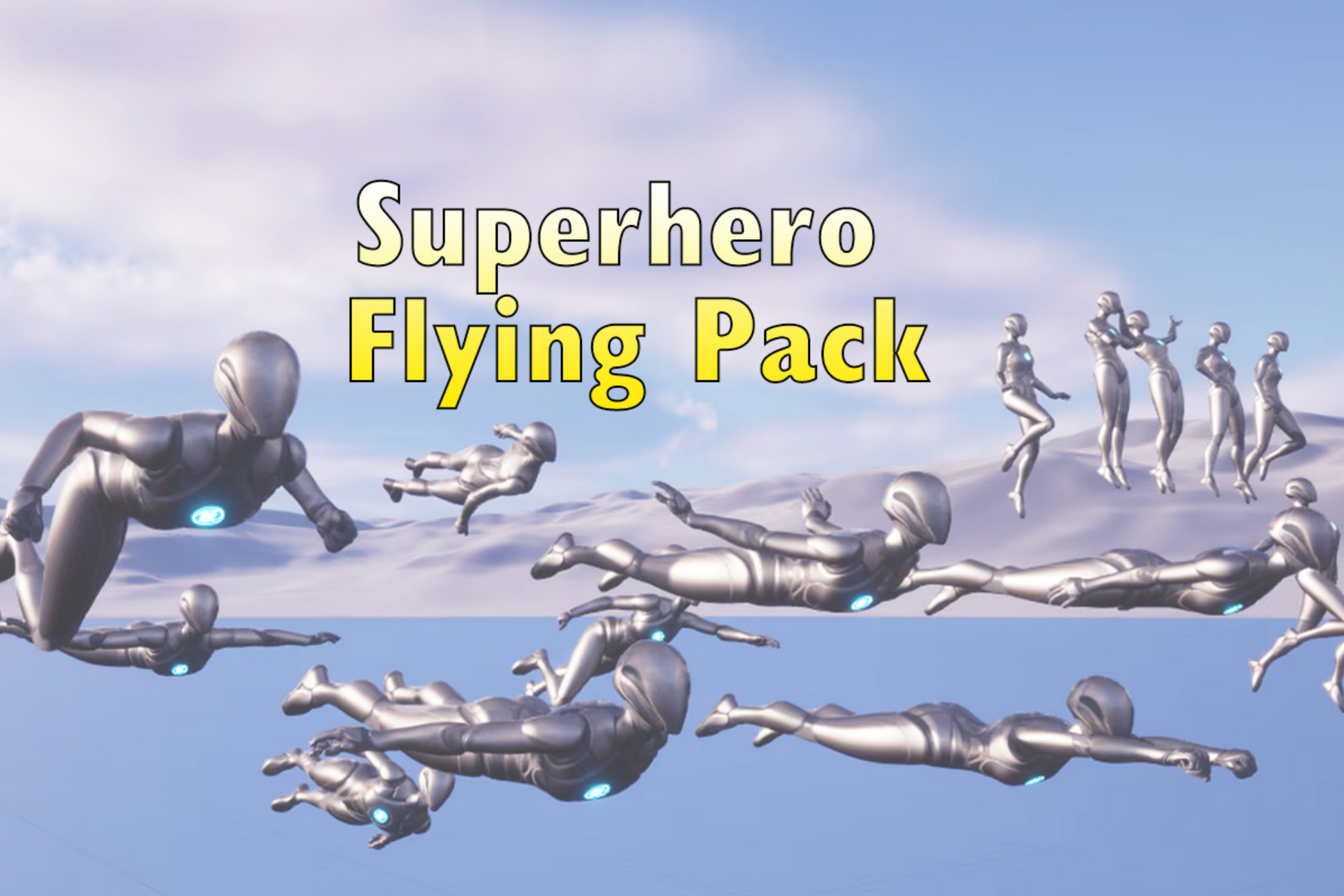 Flying Set Superhero Flying Pack | 3D Animations | Unity Asset Store