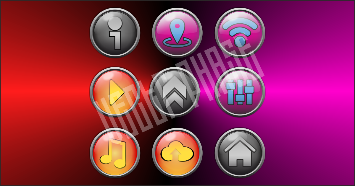 Glossy buttons | 2D Icons | Unity Asset Store