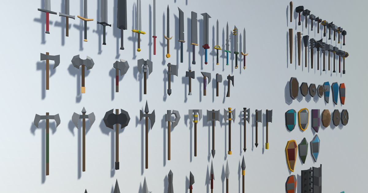 LowPoly Weapons Pack | 3D Weapons | Unity Asset Store