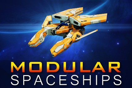 Sci-Fi Modular Spaceship Meteor Mantis