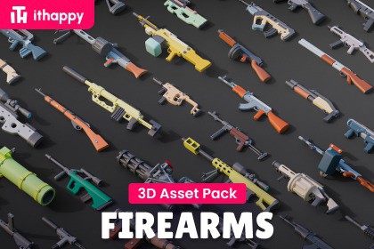 Firearms - Low Poly 3D Models Pack