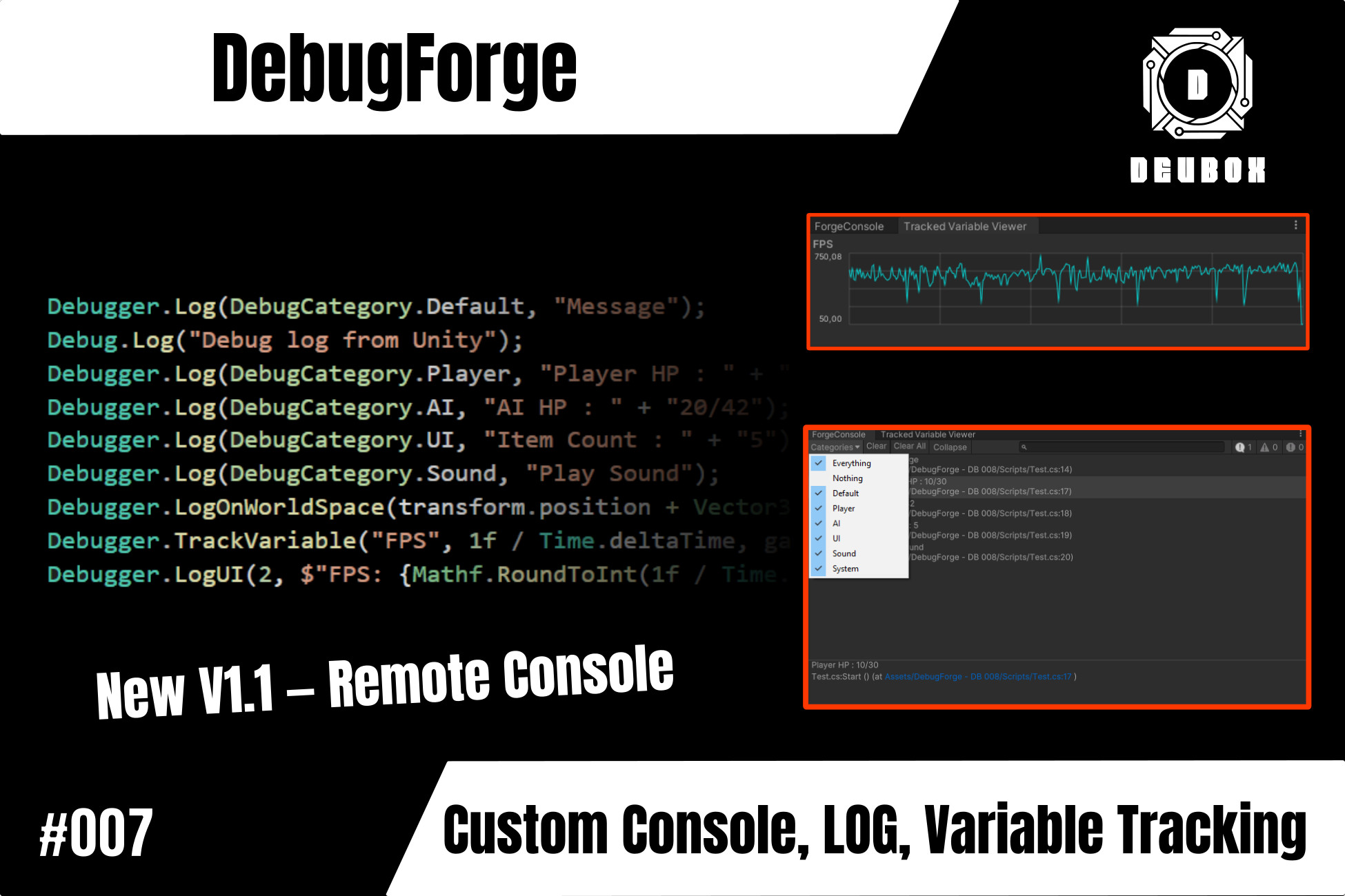 ForgeConsole | Utilities Tools | Unity Asset Store