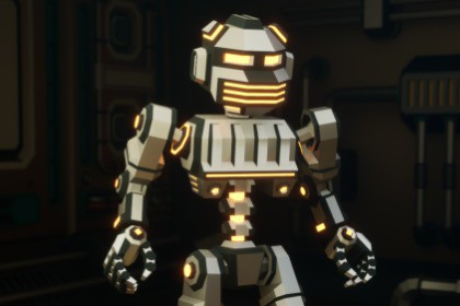 Sci-Fi Robot X-26.2 low-poly stylized