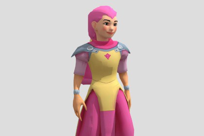 Stylized Arcade Animated Character - Superhero Wizard Girl