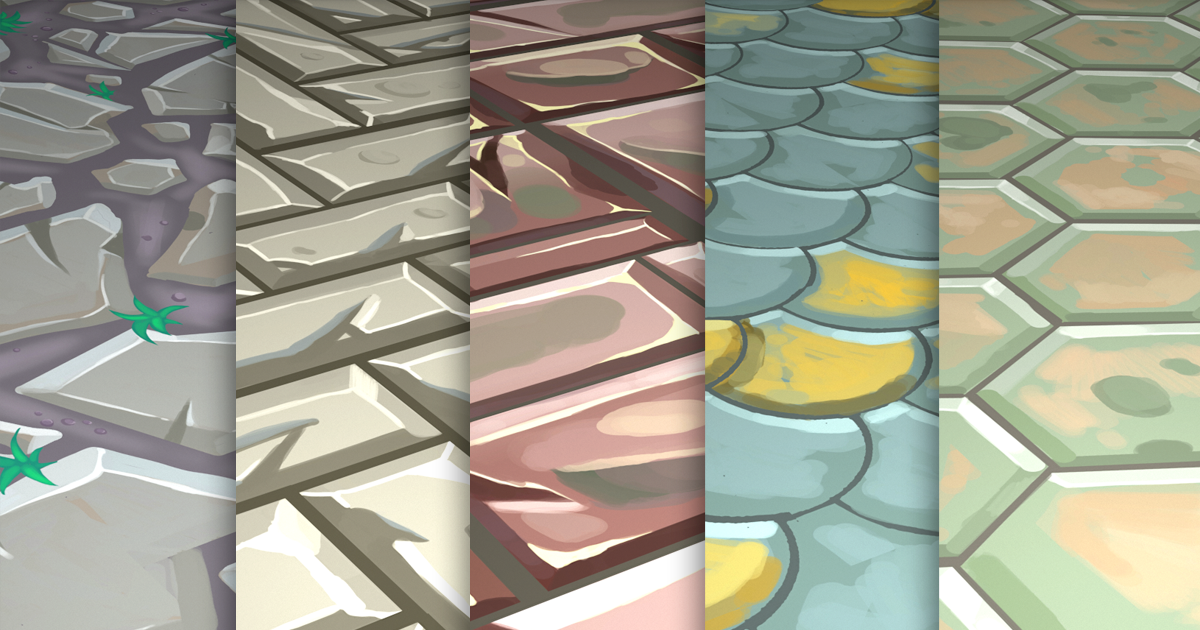 Texture Set Vol.70 Hand Painted Mix | 2D Textures & Materials | Unity ...