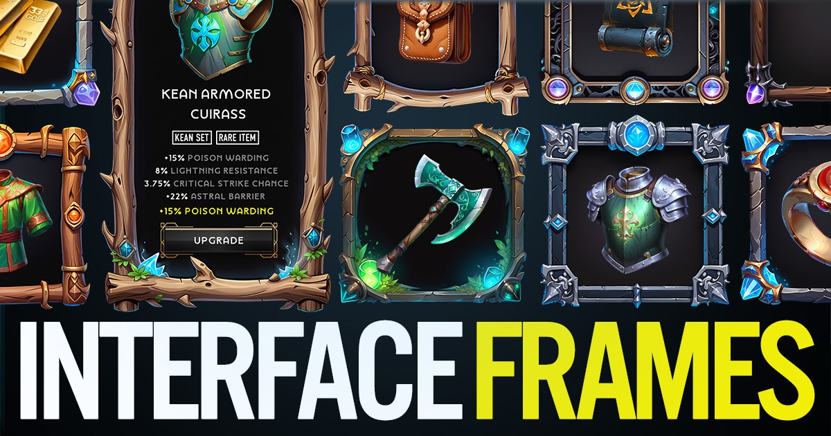 500+ Interface Frames | 2D GUI | Unity Asset Store