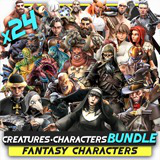 Creatures and Characters - 24x - Stylized Fantasy Massive Bundle Collection