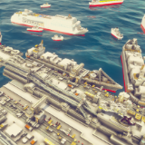 Industrial Harbour and Cargo Ships