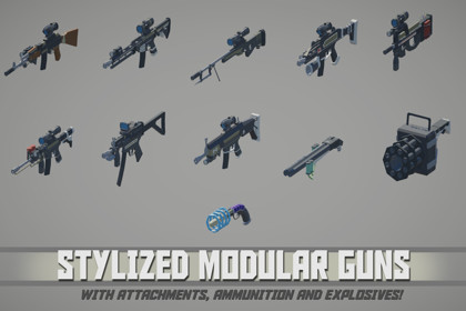Stylized Fantasy Modular Guns