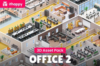 Office 2 - Low Poly 3D Models Pack