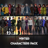 Urban Winter Characters Pack – Modular Characters Collection