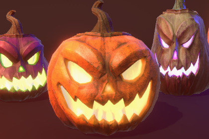 Stylized PBR Pumpkin Decoration