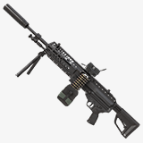 Machine Gun 14 Black URP HDRP Textures