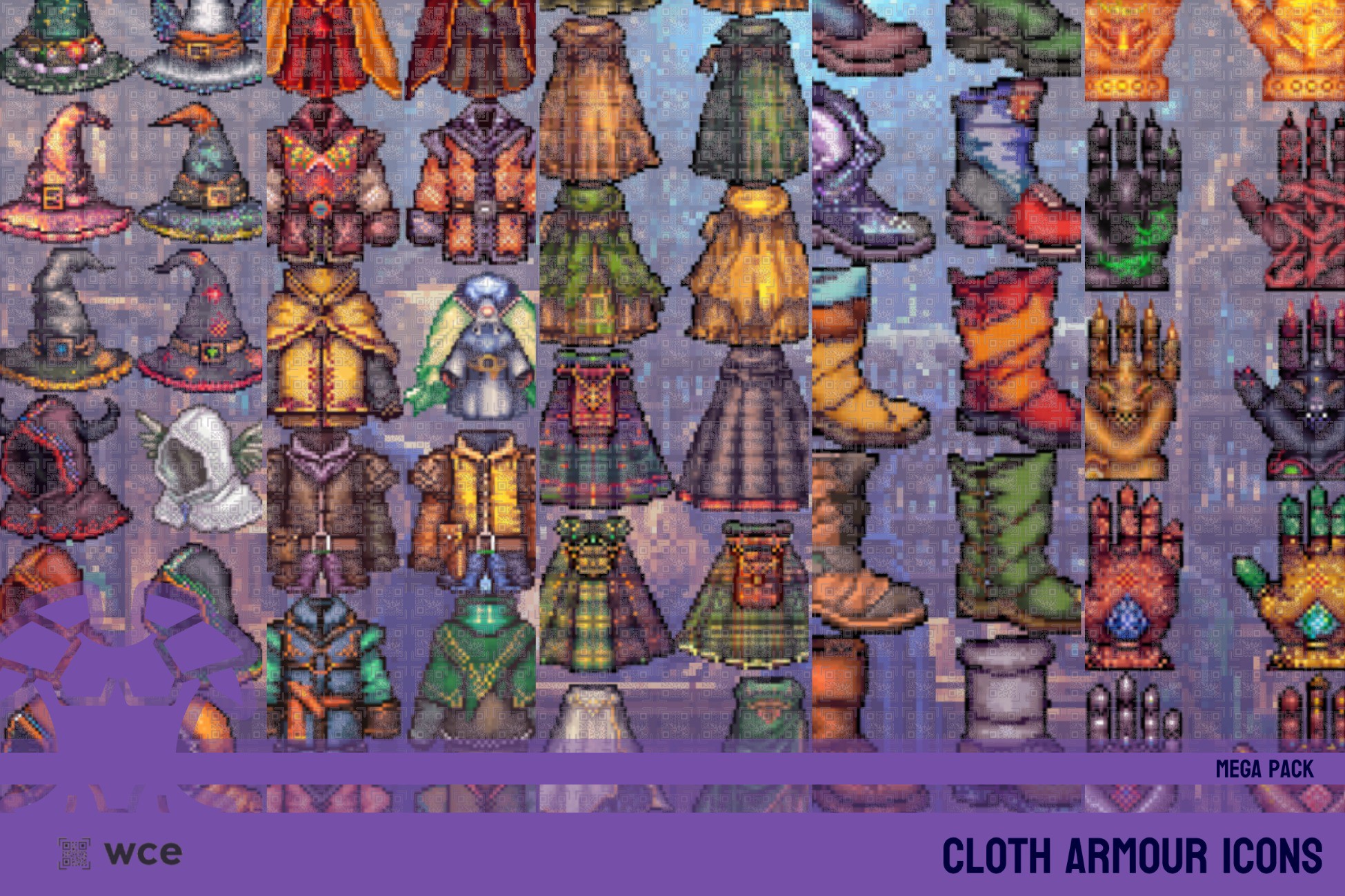 Cloth Armour Icons - Mega - 2D Pixel Cloth Armor Customization Gear ...