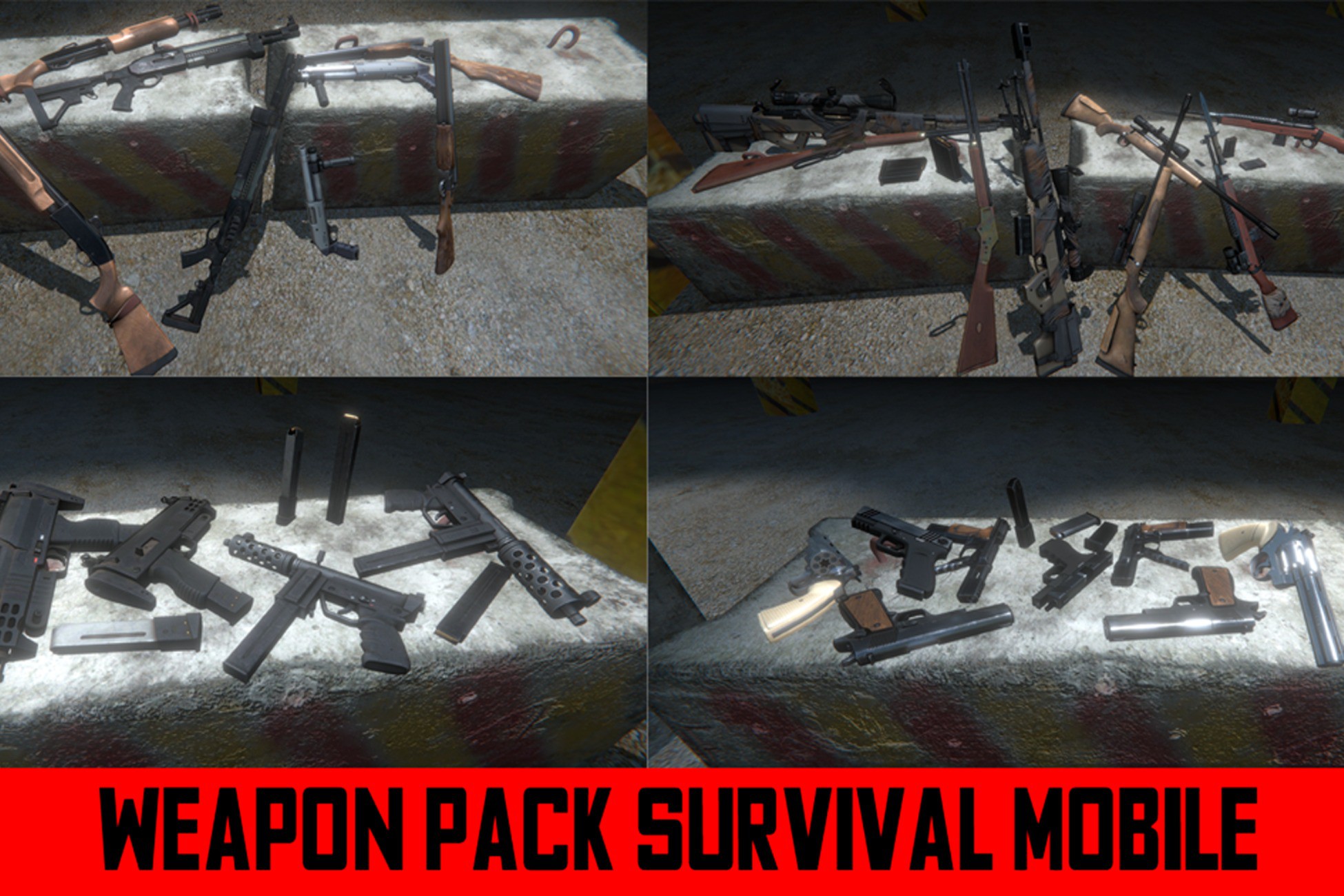 Weapon Pack Survival Mobile | 3D Weapons | Unity Asset Store