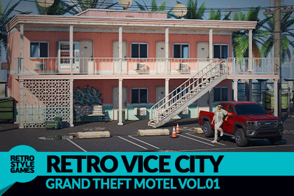 Retro Roadside Motel – Modular Environment Kit