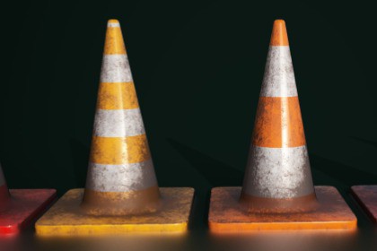 High-Detail Road Cones Pack