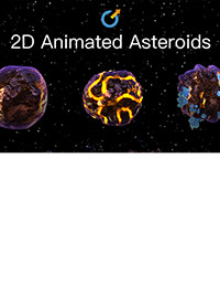 2D Animated Asteroids