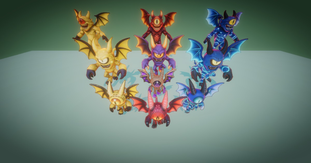 Fantasy Monster Evolution Pack 19-20–21 – Game Ready Creatures ...