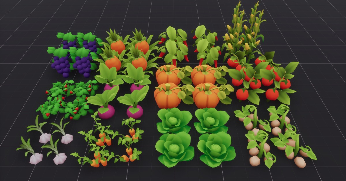 Unity Farm Asset Stylized Farm Crops - Ultimate Low Poly Asset Pack | 3D Plants | Unity ...