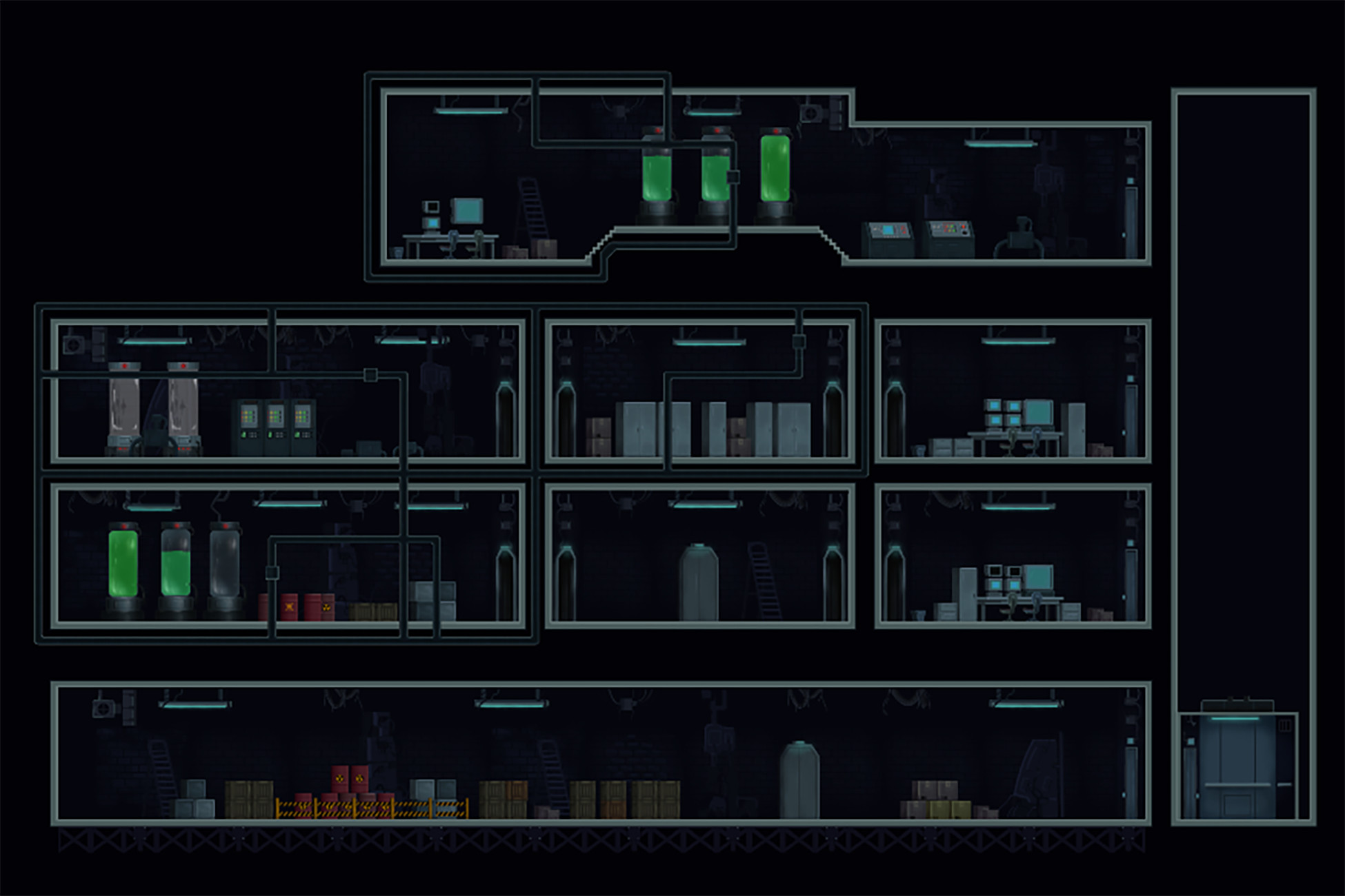 2d Dark Laboratory | 2D Environments | Unity Asset Store