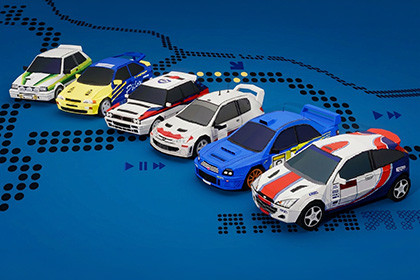 PS1 Retro Pixel Art Rally Car Pack