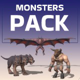 Monsters Pack: 3 Animated Mythical Characters