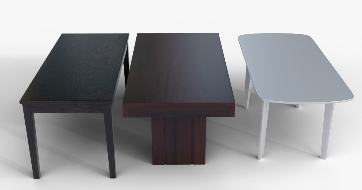 Wooden & Modern Table Pack 7 | 3D Furniture | Unity Asset Store