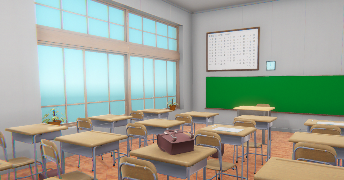 Unity Classroom Design Japan classroom - interior and props | 3D Interior | Unity Asset Store