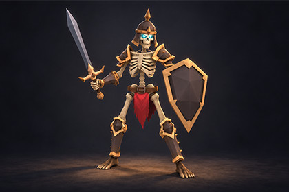 Skeleton Warrior Undead character