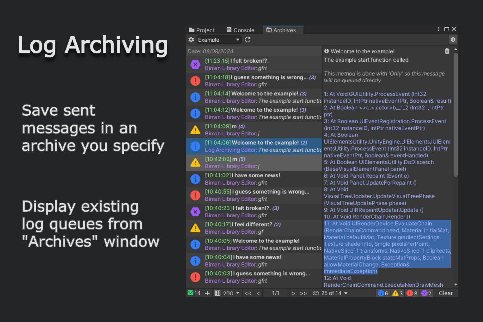 Log Archiving Tool | Utilities Tools | Unity Asset Store