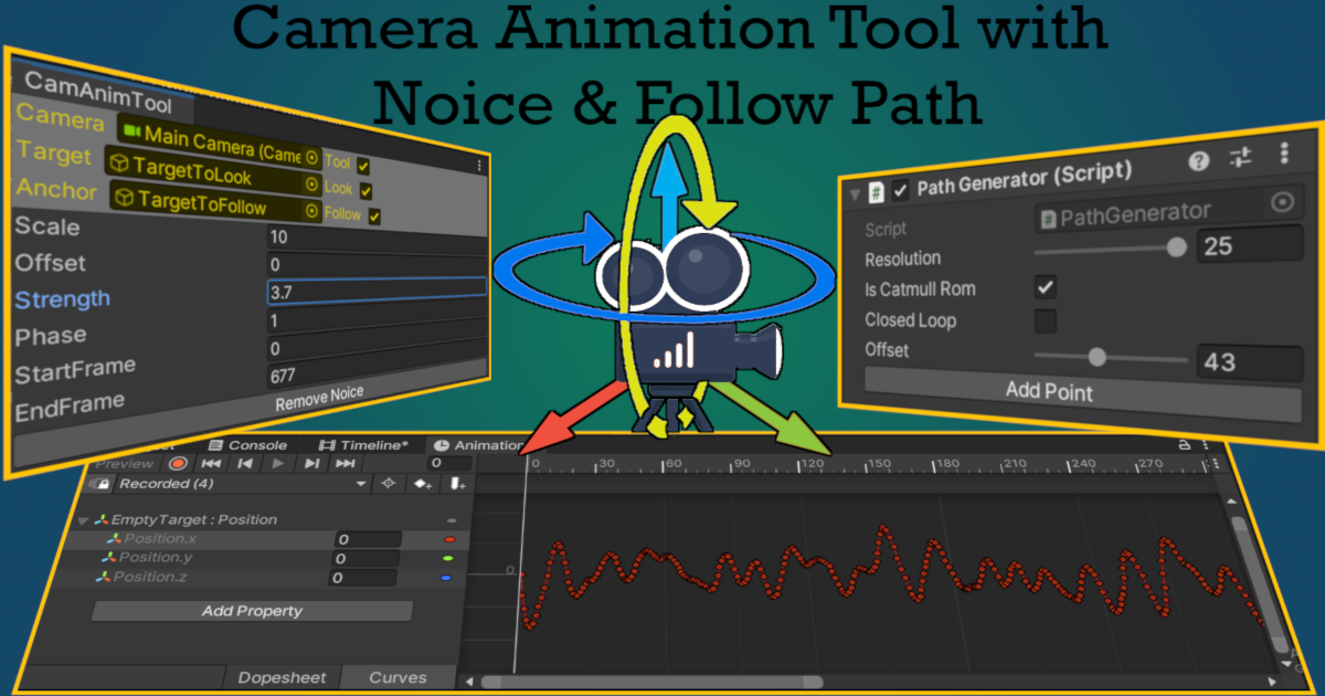 Camera Animation Tool with Noise and Follow Path | Animation Tools ...