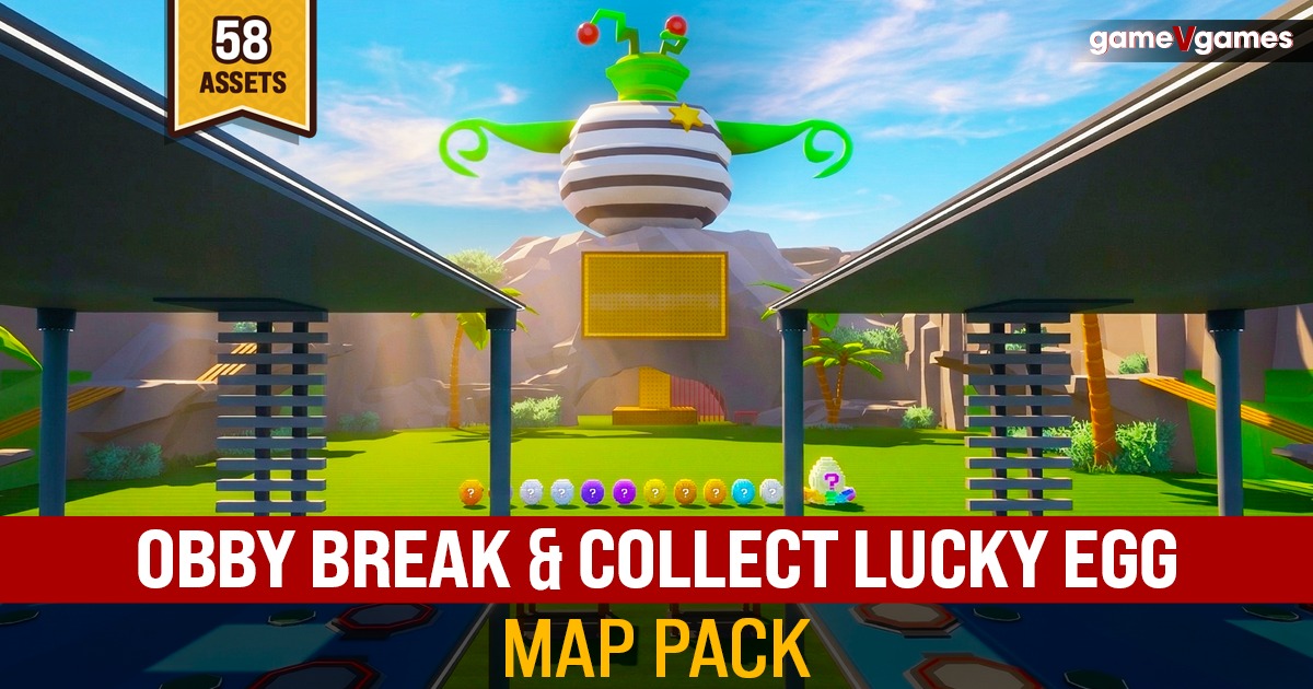 Obby Break and Collect Lucky Egg Map Pack | 3D Environments | Unity ...