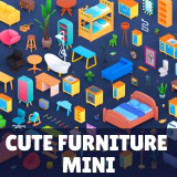 Cute Furniture Mini - Low Poly 3D Models Pack