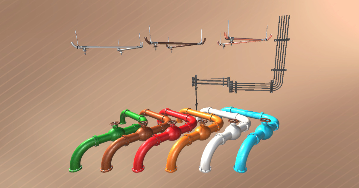 Pipes and Cables | 3D Industrial | Unity Asset Store