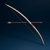 Medieval Longbow and Arrow