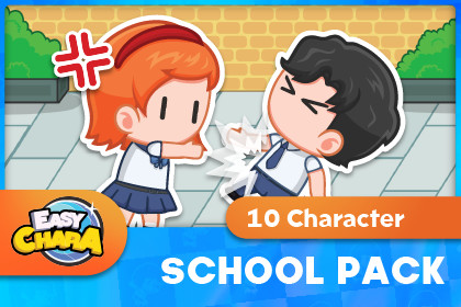 School 2D Character Pack – Easy Chara