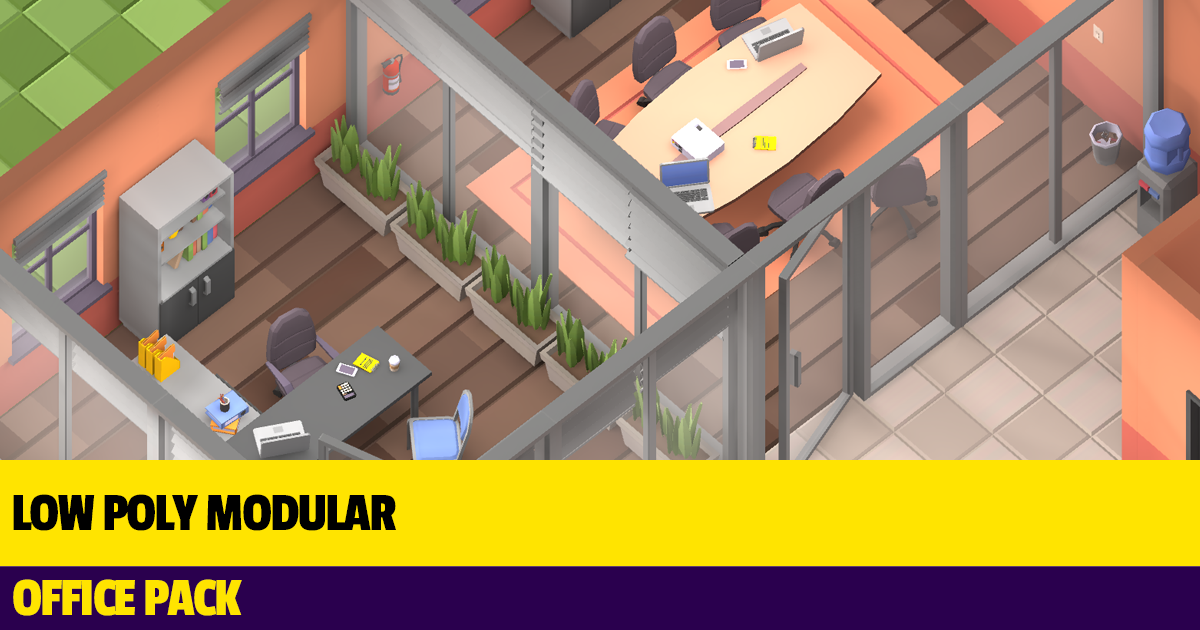 Low Poly Modular Office Pack | 3D Urban | Unity Asset Store