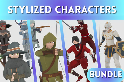 Ultimate Stylized Characters Bundle – Male & Female + Animations