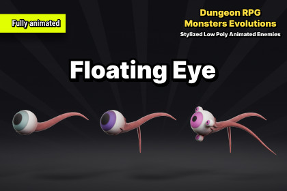 Floating Eye | Dungeon RPG Monsters Evolutions - Stylized LowPoly Animated Enemy