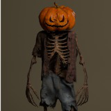 Scarecrow Pumpkin Halloween Skeleton