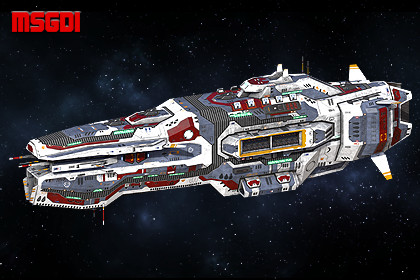 Spaceship Starblazer Battleship